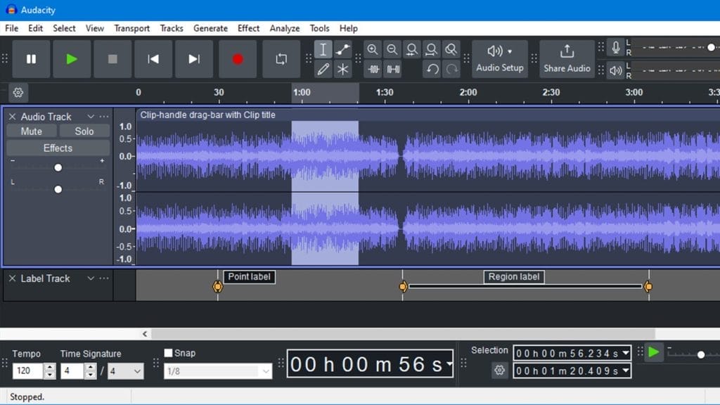 Software DAW - Audacity